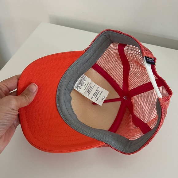 Patagonia Red and White Trucker Hat - Picture 5 of 5
